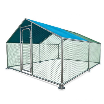 Paw Hut Galvanized Metal chicken coop cage with cover walk in pen run